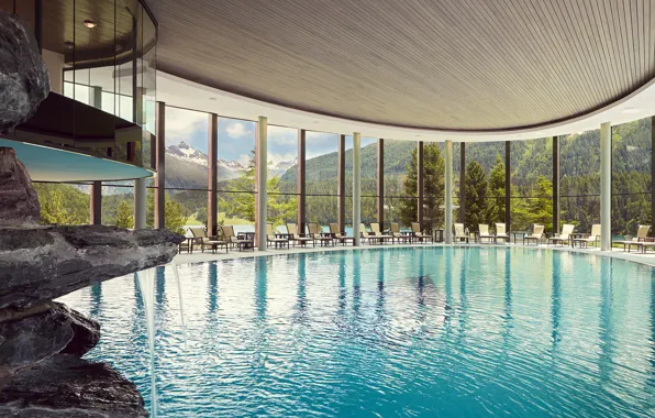 Pool, Indoor, St Moritz, Vackraste spaupplevelsen, Wellness