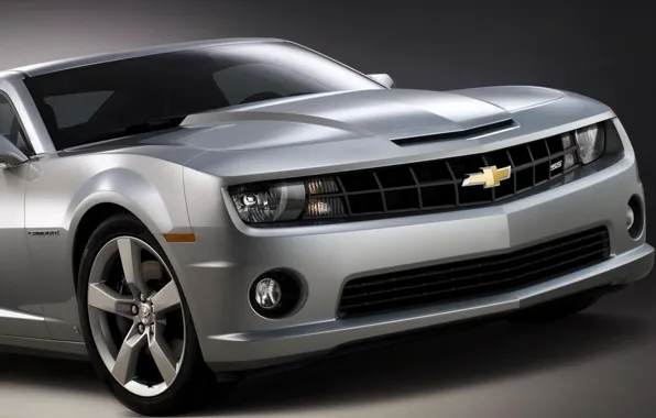 Серый, шевроле, camaro, chevrolet, Chevrolet Camaro, камаро, шевролет