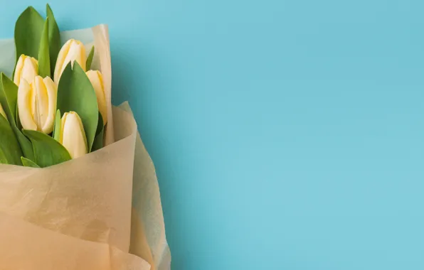 Цветы, букет, тюльпаны, yellow, flowers, romantic, tulips, spring