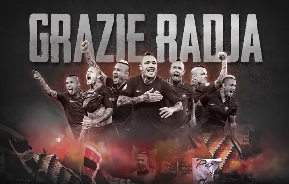 Wallpaper, sport, football, player, AS Roma, Radja Nainggolan