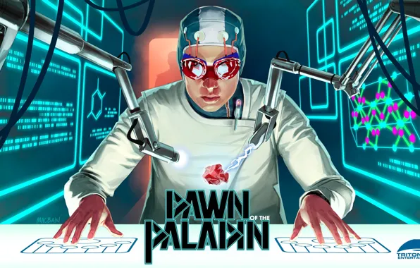 Исследование, лаборатория, манипулятор, Lena in the Lab, Dawn of the Paladin