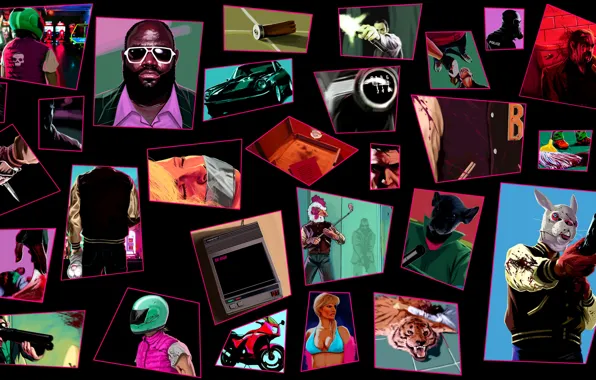 Маска, убийца, art, Dennaton Games, Devolver Digital, hotline miami, Abstraction Games