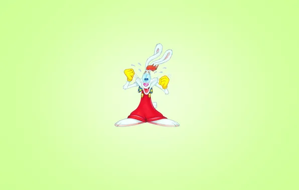 Картинка животное, минимализм, светлый фон, Кто подставил кролика Роджера, Who Framed Roger Rabbit