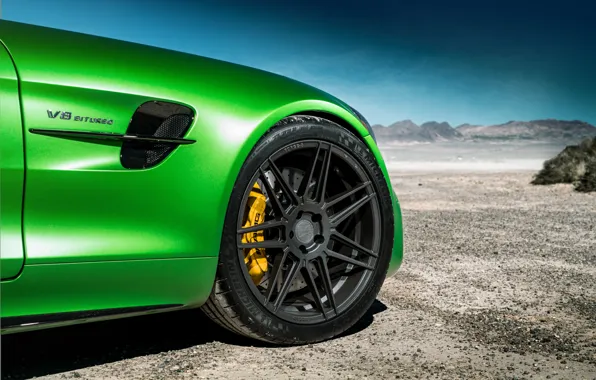 Зеленый, стиль, колесо, диск, Mercedes GTR