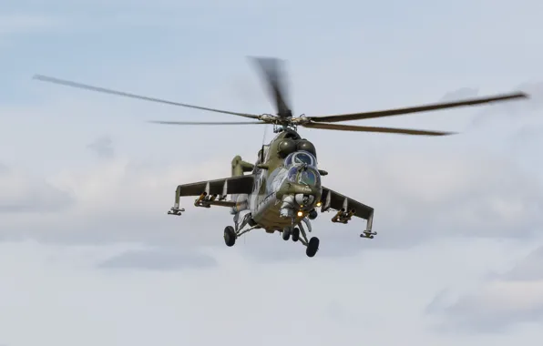 Картинка вертолёт, транспортно-боевой, Ми-24В