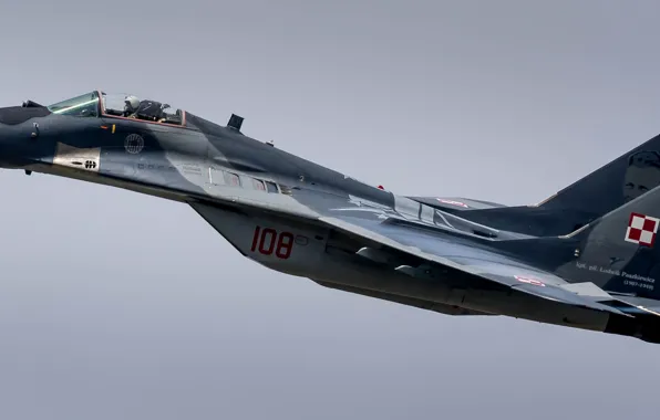 Картинка небо, истребитель, самолёт, МиГ-29