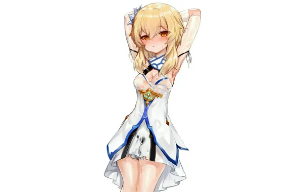 Girl, sexy, cleavage, long hair, dress, boobs, anime, beautiful