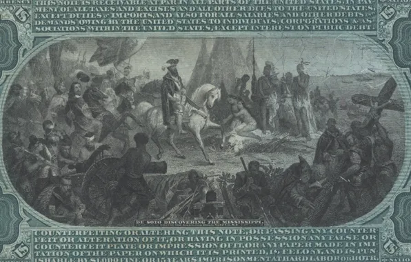 Картинка people, eagle, horse, shield, 10 dollar bill