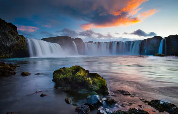 Картинка природа, водопад, Исландия