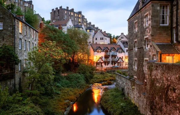 Город, Шотландия, Scotland, Эдинбург, Edinburgh, Dean Village