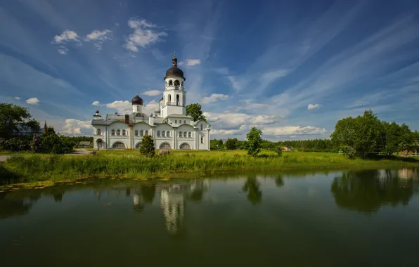 Картинка вода, пейзаж, природа, Псковская область, Юрий Кулаков, Крыпецкой монастырь