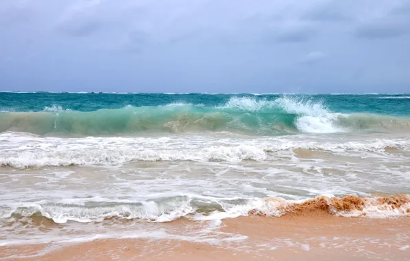 Картинка море, волны, вода, пейзаж, шторм, природа, океан, summer