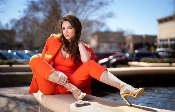 Картинка взгляд, девушка, стиль, фон, модель, милашка