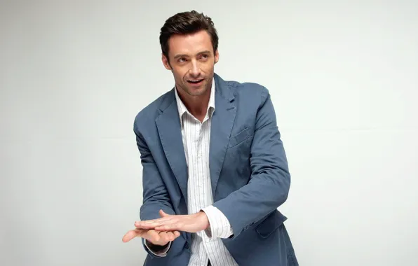 Актер, мужчина, рубашка, пиджак, Hugh Jackman, Хью Джекман, красивый