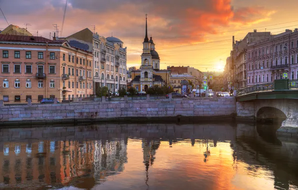 Город, река, Европа, сооружения