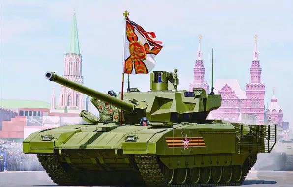 Картинка Россия, Танк, ВС России, Основной боевой танк России, Объект 148, Армата, Т-14