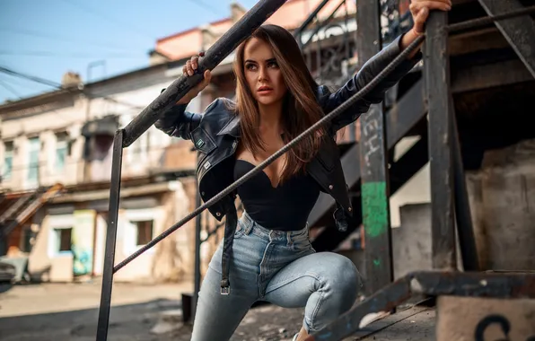 Model, jeans, pose, Илья Милорадов