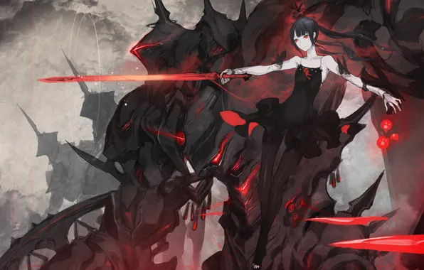 Девушка, монстр, меч, Pixiv Fantasia, Pixiv Fantasia Last Saga