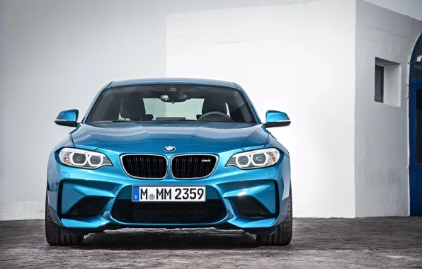 BMW, бампер, Coupe, белая стена, 2015