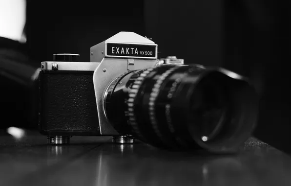 Картинка vintage, photography, Germany, camera, monochrome, lens, depth of field, Exakta