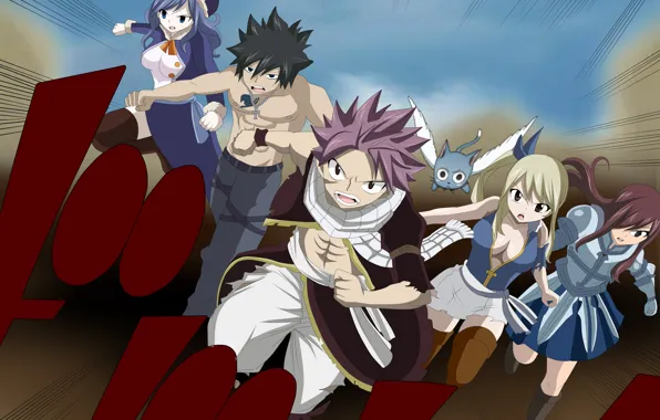 Аниме, арт, Fairy Tail, Хвост феи