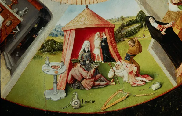 Палатка, Hieronymus Bosch, Блуд
