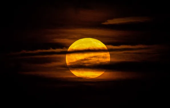 Clouds, Night, Moonlight, Mood, Heather Wilde, Clouds Beyond Moon