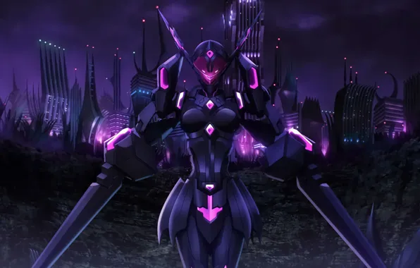 Game, mecha, anime, pretty, blade, brunette, queen, asian