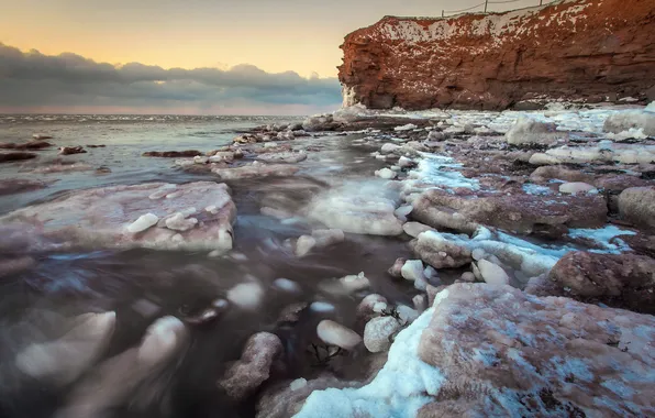 Зима, море, берег