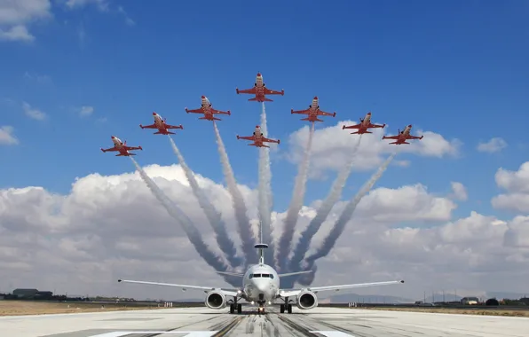 Airport, plane, Turkish Stars