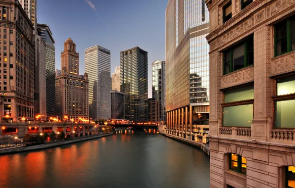 Картинка город, небоскребы, Чикаго, США, Иллинойс, Chicago, Illinois