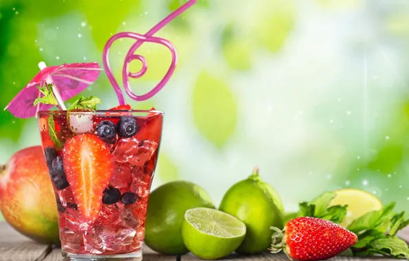 Картинка коктейль, summer, фрукты, fresh, fruit, drink, cocktail, tropical