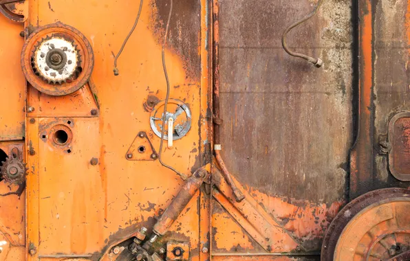 Картинка metal, orange, rust, machinery