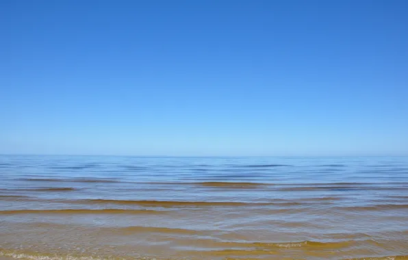 Картинка море, волны, небо, вода, горизонт, sea, water, Латвия
