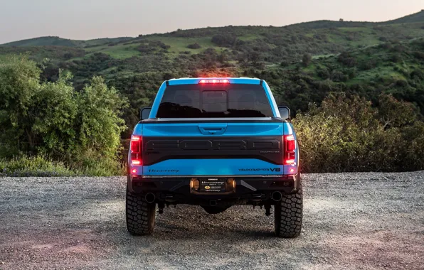 Фары, Ford, вид сзади, Raptor, пикап, F-150, Hennessey, 2019