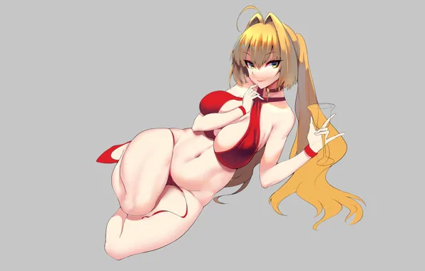 Girl, sexy, cleavage, long hair, boobs, anime, beautiful, pretty