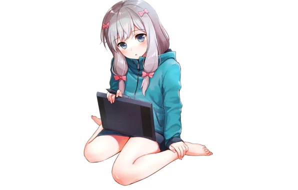 Девушка, планшет, Eromanga Sensei, Эроманга-Сэнсэй