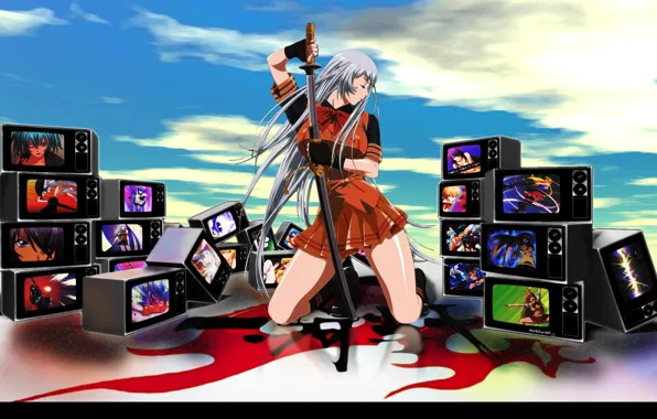 Аниме, Ikkitousen, школьные войны
