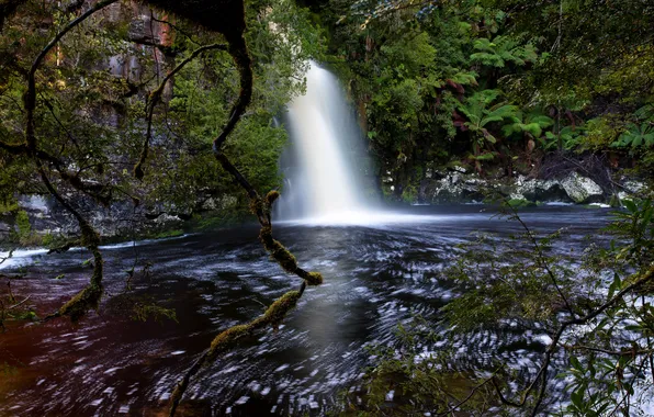 Картинка природа, фото, Австралия, водопады, Tasmania