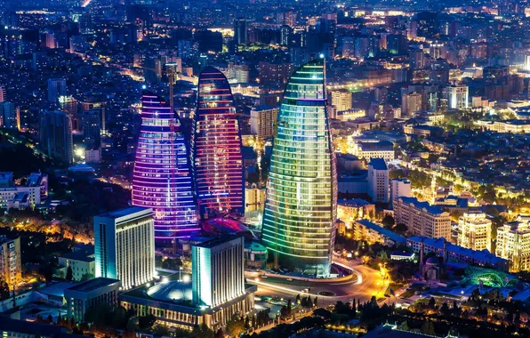 Картинка 2013, Azerbaijan, Baku, Flame Towers