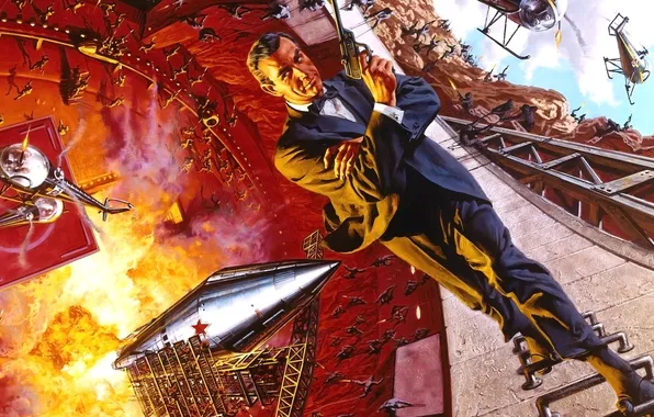 Картинка Джеймс Бонд, агент 007, Человек ракета, Шон Коннори