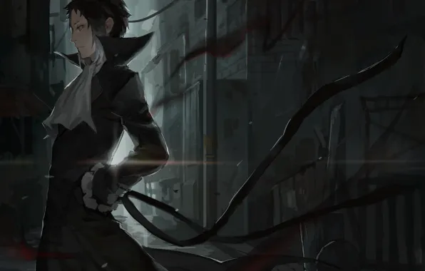 Ночь, парень, Bungou Stray Dogs, Бродячие Псы: Литературные Гении, Акутагава