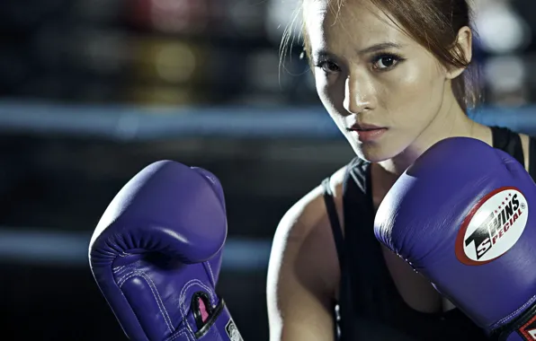 Girls, boxing, portrait