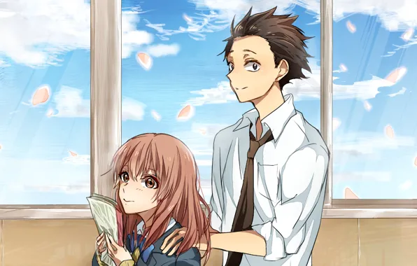 Окно, девочка, класс, парень, школа, тетрадь, Форма голоса, Koe No Katachi