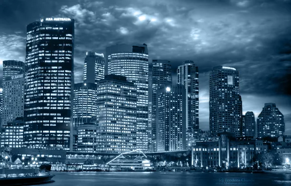 Город, огни, дома