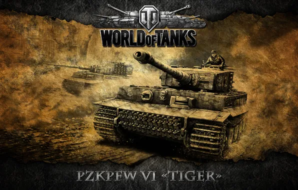 Картинка Тигр, Германия, Tiger, танки, WoT, World of Tanks, Тяжелый танк, Pzkpfw VI Tiger