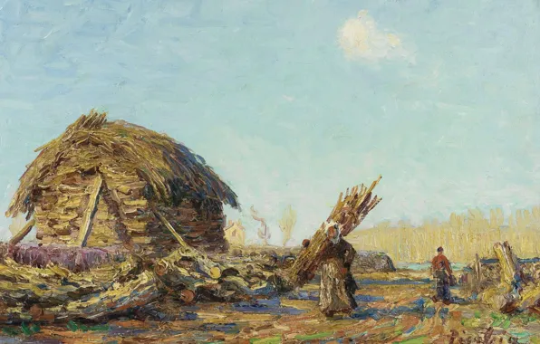 Картина, жанровая, Francis Picabia, Франсис Пикабиа, Сборщики Хвороста в Море-сюр-Луэне