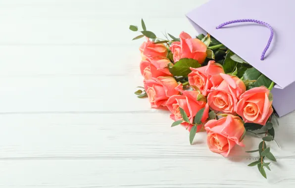 Картинка цветы, коробка, розы, букет, Atlascompany