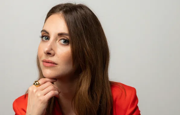 Взгляд, девушка, лицо, актриса, шатенка, Alison Brie