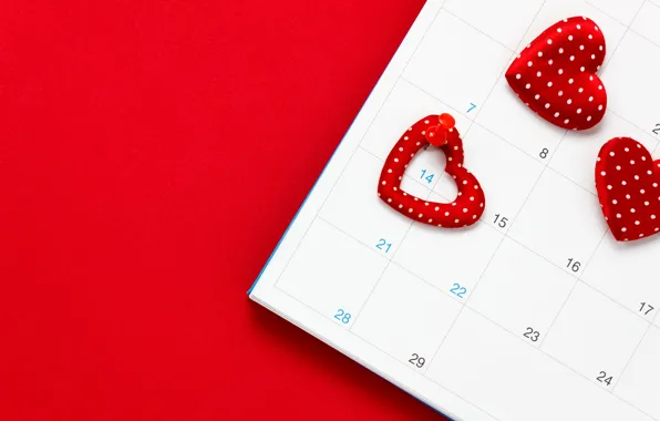Любовь, Сердечки, Праздник, Календарь, День влюбленных